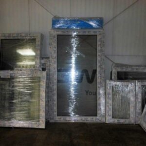 Balkontür mit Rollladen Breite 1000 mm - 1 Flügel Kunststoff 2 oder 3fach Glas